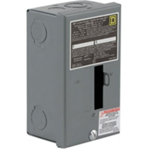 Square D By Schneider Electric QO2L30SCP 30A Surface Mount Loadcenter - Gray - 2 Spaces/2 Circuits