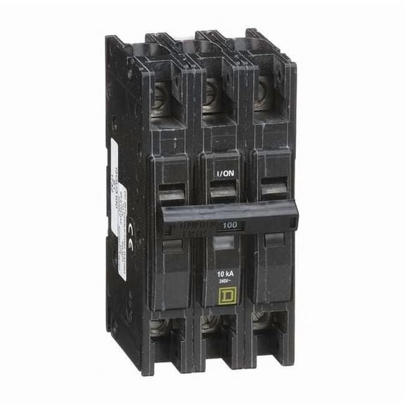 Miniature Circuit Breaker, QO Series, 100A, 3 Pole, 120/240V AC, 10kA at 120/240V AC