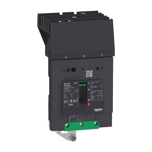 Square D Circuit Breaker,100A,3P,525VAC,BDA BDA36100