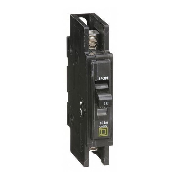 Square D Circuit Breaker,10A,120/240V,1P QOU110