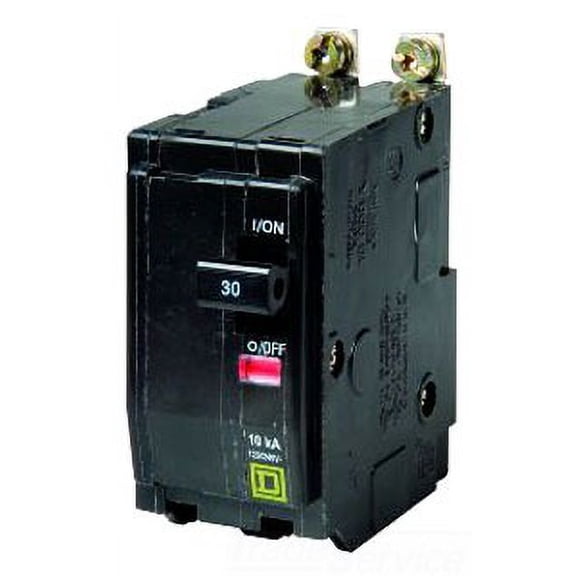 Miniature Circuit Breaker, QO Series, 10A, 2 Pole, 120/240V AC, 10kA at 120/240V AC QOB210