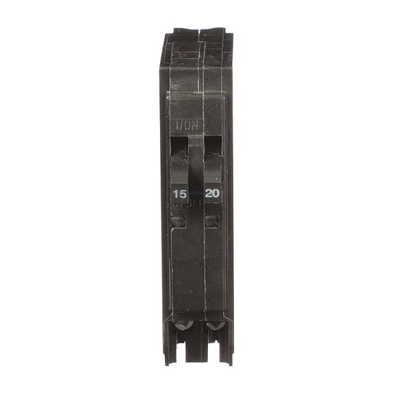 Miniature Circuit Breaker, QO Series, 15/20A, 1x1, 1x1 Pole, 120/240V AC, 10kA at 120/240V AC