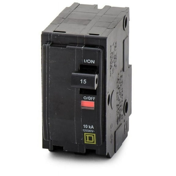 Square D Circuit Breaker,15A,Plug In,120/240V,2P QO215
