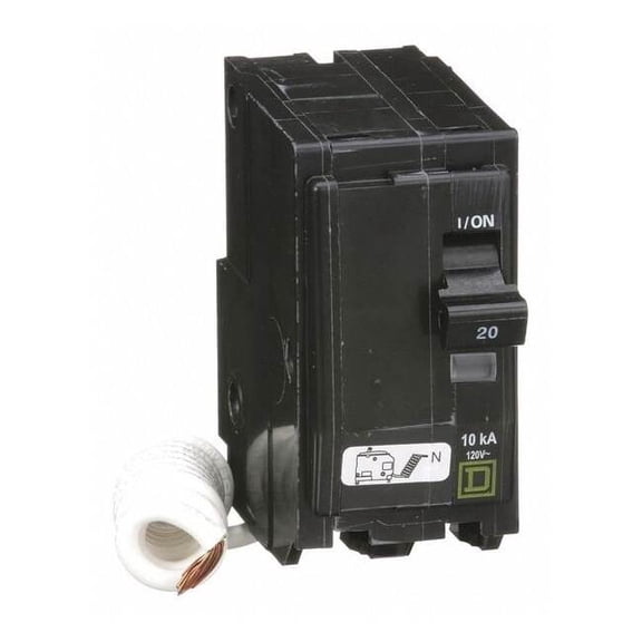 Miniature Circuit Breaker, QO Series, 20A, 2 Pole, 120/240V AC, 10kA at 120/240V AC