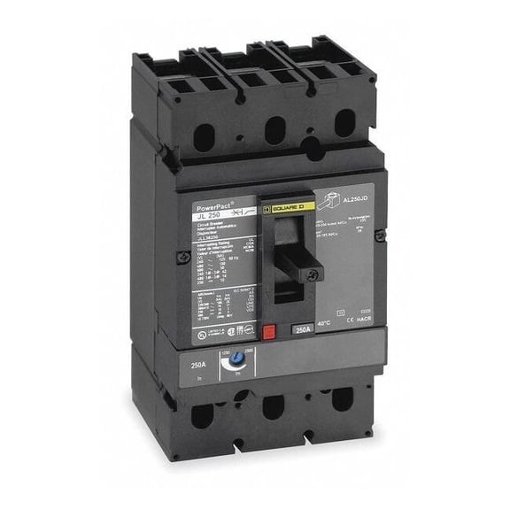 Square D Circuit Breaker,250A,3P,600VAC,JG JGL36000S25