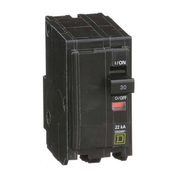 Miniature Circuit Breaker, QO Series, 30A, 2 Pole, 120/240V AC, 22kA at 120/240V AC QO230VH