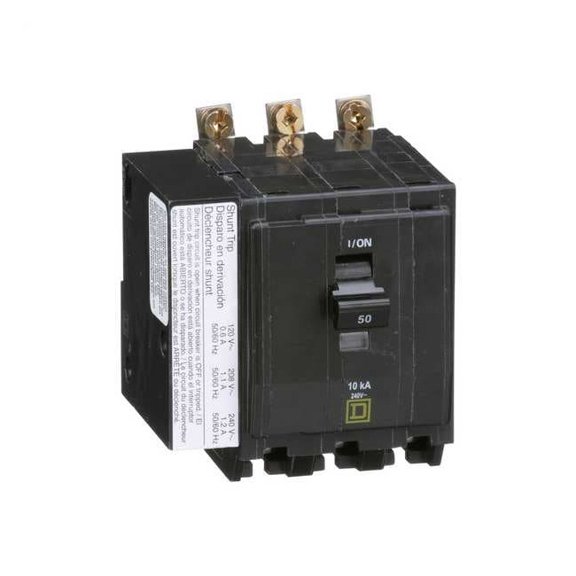 Square D Circuit Breaker,50A,Bolt On,120/240V,3P QOB3501021