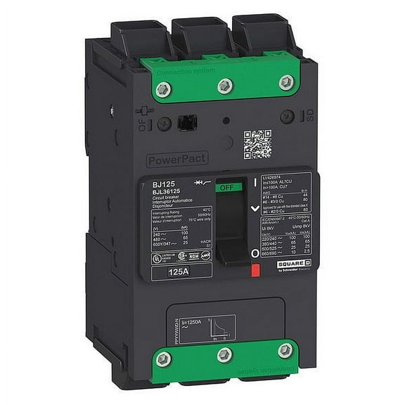 Square D Circuit Breaker,60A,3P,525VAC,BDL BDL36060