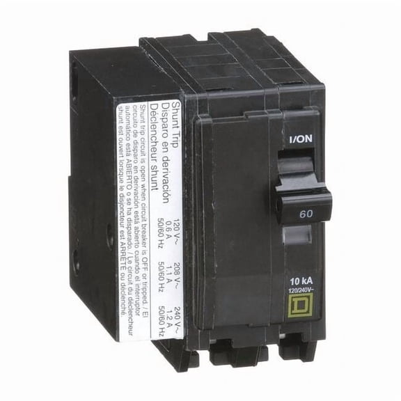 Miniature Circuit Breaker, QO Series, 60A, 2 Pole, 120/240V AC, 10kA at 120/240V AC