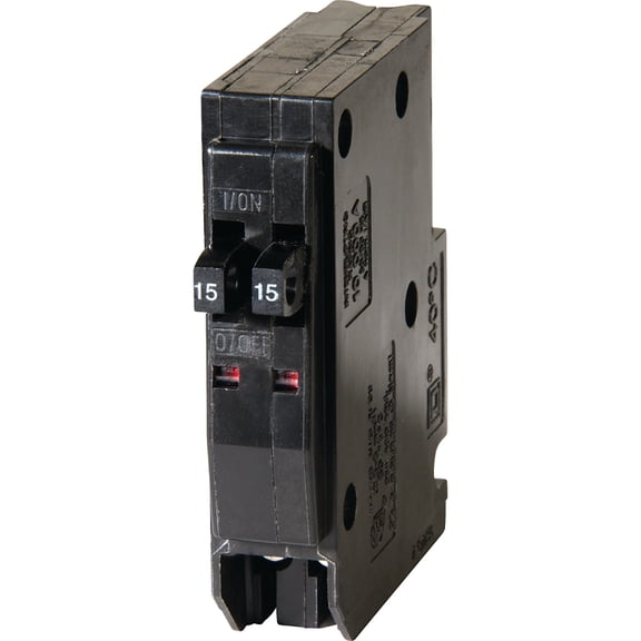 Square D QO 15A/15A Single-Pole Standard Trip Tandem Circuit Breaker QO1515CP
