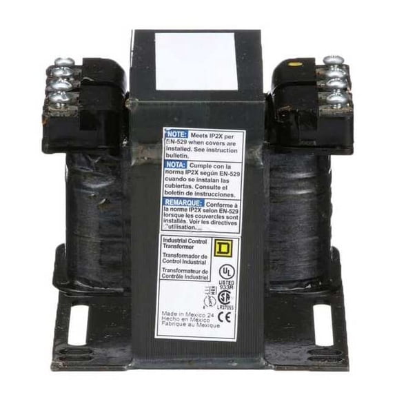Square D Control Transformer, 200 VA, Not Rated, 24V AC, 240/480V AC 9070T200D2