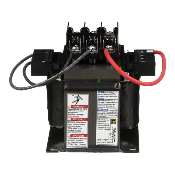 Square D Control Transformer, 500 VA, Not Rated, 120V AC, 208V AC 9070TF500D3