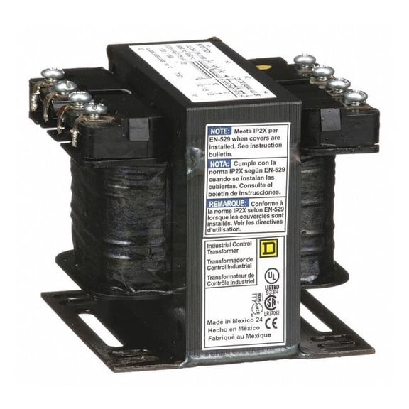 Square D Control Transformer, 75 VA, Not Rated, 120V AC, 240/480V AC 9070T75D1