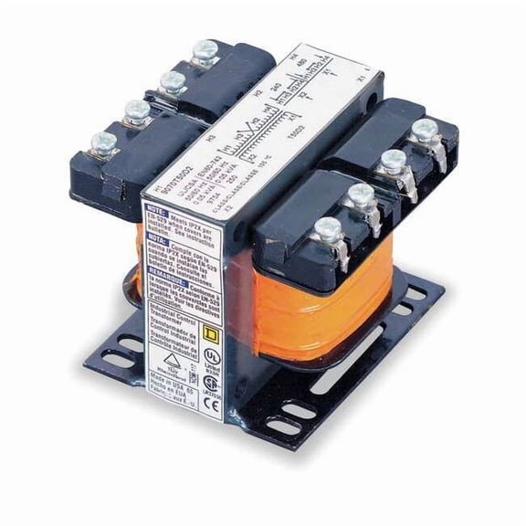 Control Transformer, 75 VA, Not Rated, 24V AC, 120/240V AC 9070T75D23