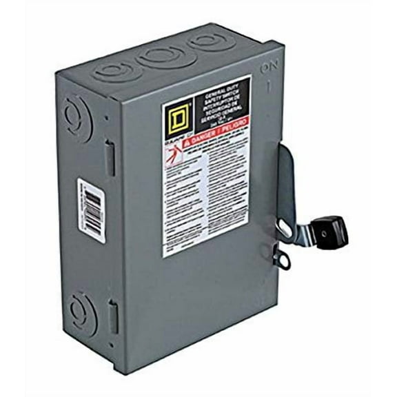 Square D Safety Switch D221NCP Series E03 - 240 V 30 Amps 2 Poles - Gray