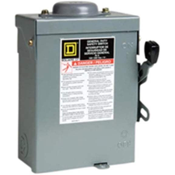 Square D D221NRBCP Fusible Safety Switch 240 V 30 A 2-Pole
