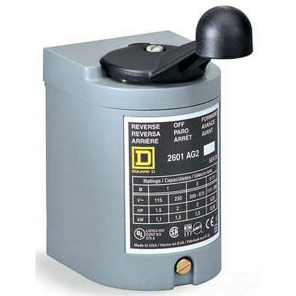 Square D Switch,Drum Reversing,Plastic Handle 2601BG1