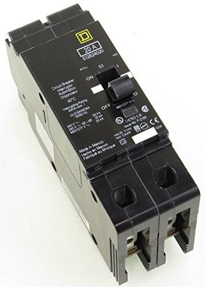Square D EGB24020 2 Pole 20 Amp 480v Circuit Breaker EGB