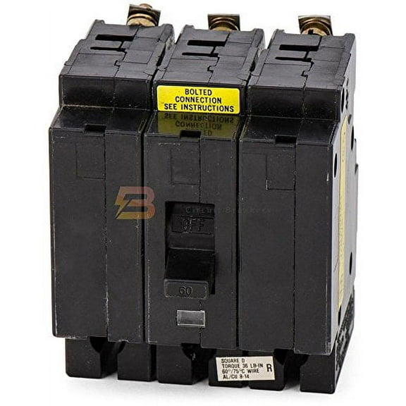 Square D EHB34060 3 Pole 60 Amp 480v Circuit Breaker EHB EHB4