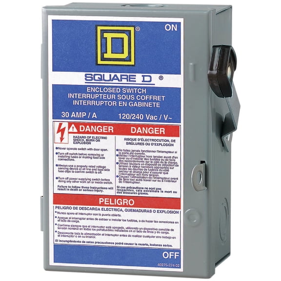 Square D Enclosed Safety Switch With Neutral - Pack of 6