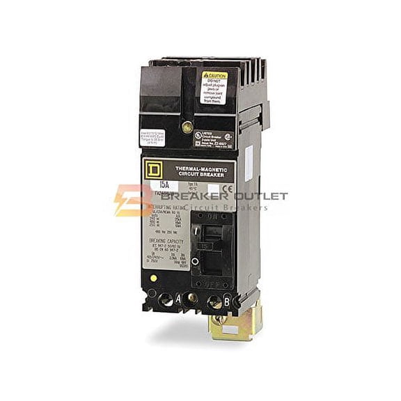 Square D FA24040AB 2 Pole 40 Amp 480v Circuit Breaker FA