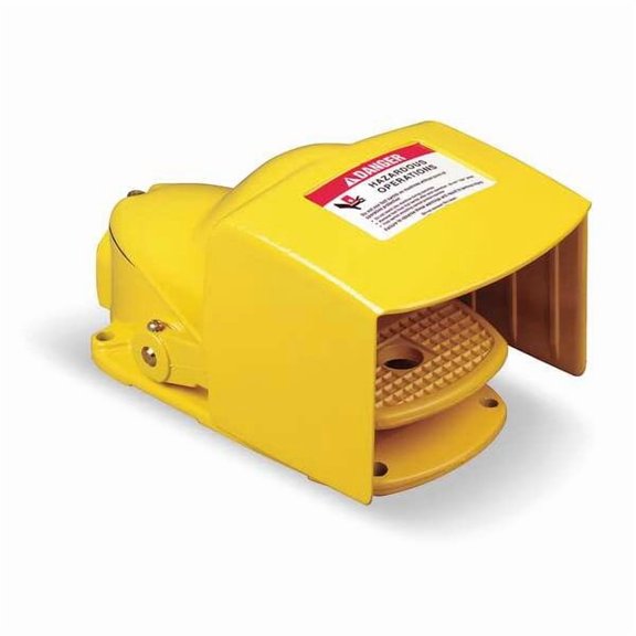 Square D FootSwitch,Yellow,Steel,SPDT,Momentary 9002AW132