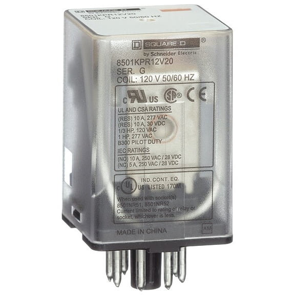 Square D GeneralPurpose Relay,240VAC, 10A, 11Pins 8501KPR13V24