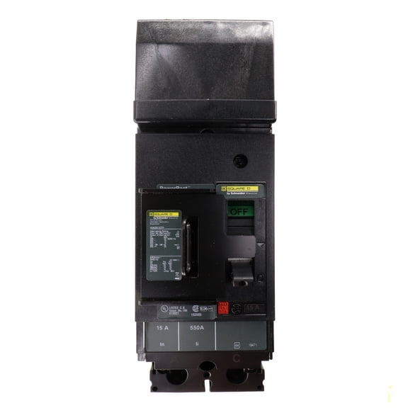 Square D HDA260152YP PowerPact Circuit Breaker, H-Frame, 2-Pole, 600VAC, 15-Amp