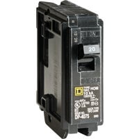 Square D HOM120C Circuit Pole Breaker, 20 Amp
