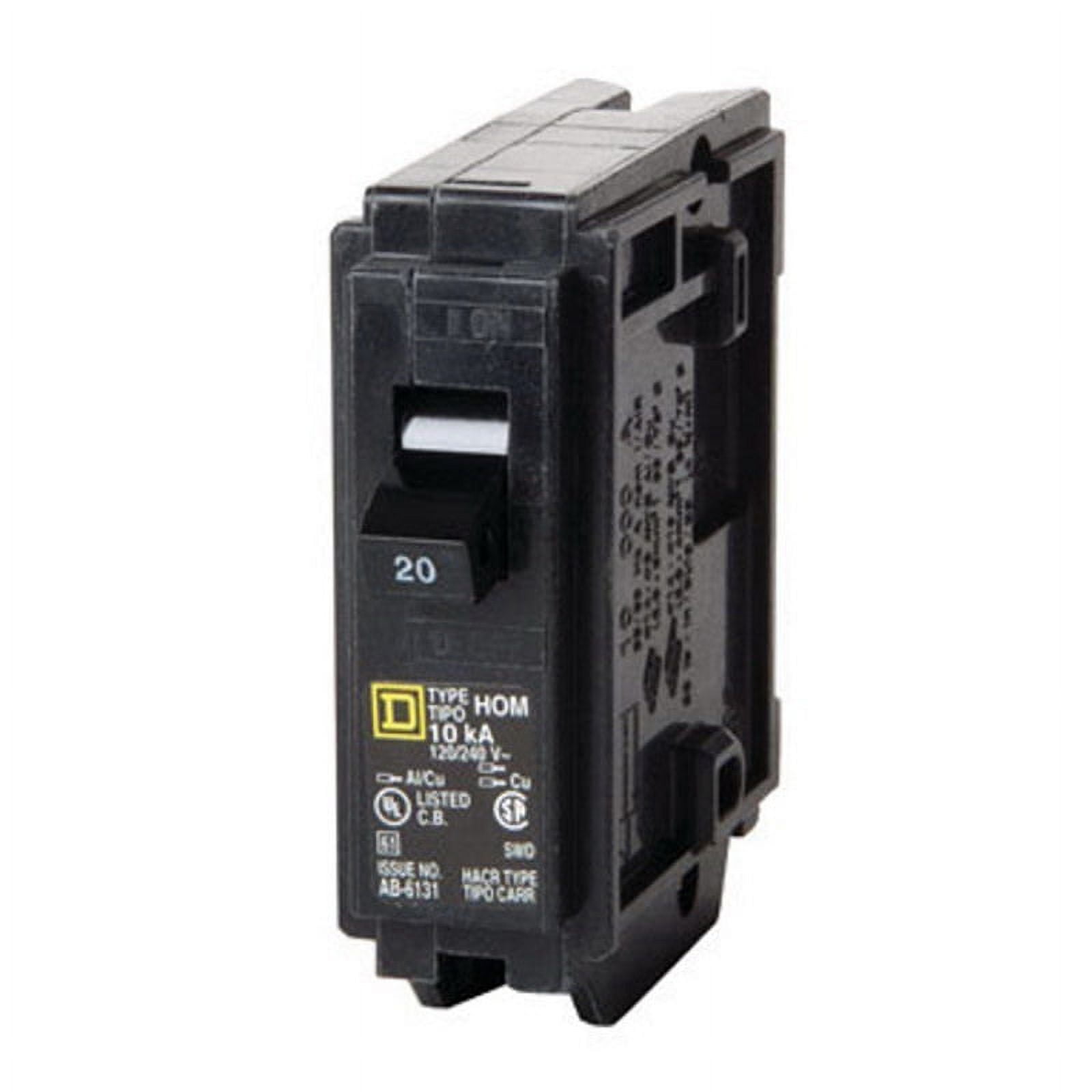 Square D HOM120DF Circuit Breaker Box, 120 V