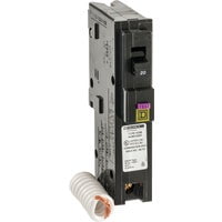 Square D HOM120DFC Homeline Single-Pole Dual Function Circuit Breaker, 20 Amp