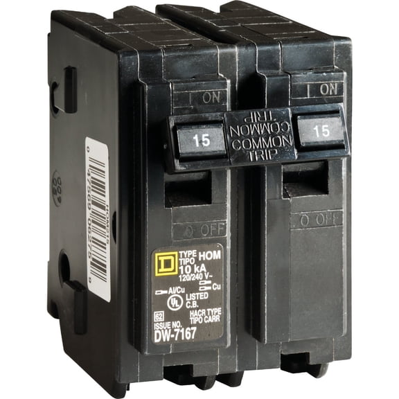 Square D - HOM215CP Homeline 15 Amp Two-Pole Circuit Breaker