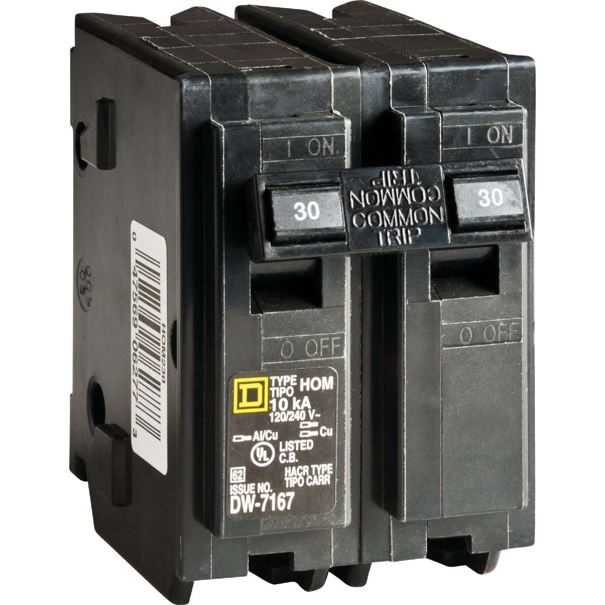 SQUARE D BY SCHNEIDER ELECTRIC Homeline 30-Amp Double-Pole Circuit Breaker HOM230C