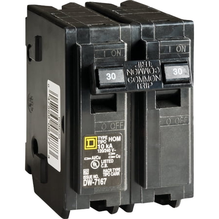 SQUARE D BY SCHNEIDER ELECTRIC Homeline 30-Amp Double-Pole Circuit Breaker HOM230C