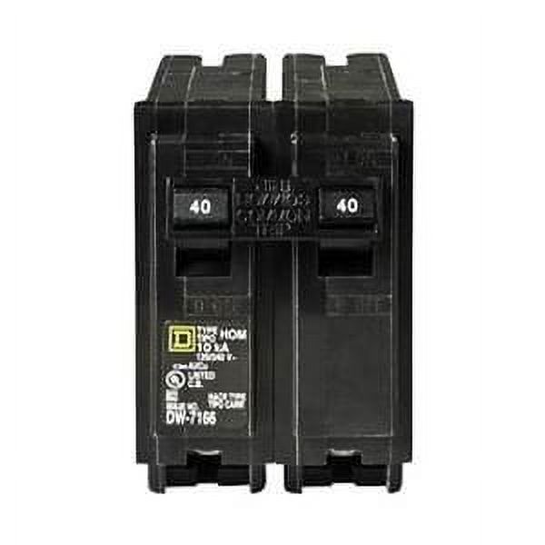 Square D HOM240 Plug-In Mount Standard Miniature Circuit Breaker 2-Pole 40 Amp 120/240 Volt Homeline