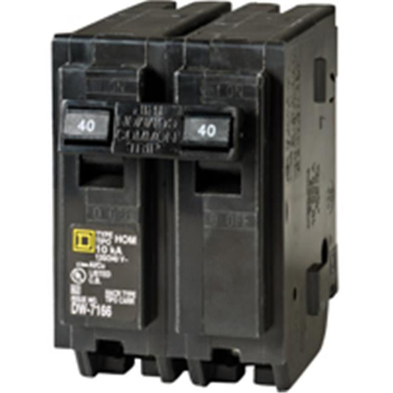 Square D Homeline 40A Double-Pole Standard Trip Circuit Breaker HOM240C