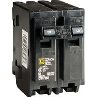 Square D HOM250CP Homeline Double Pole Circuit Breaker, 50 Amp, 2"