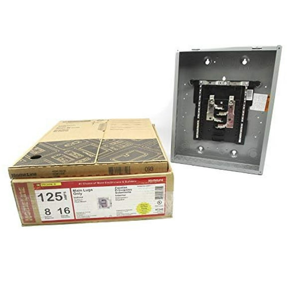 Industrial MRO Square D Load Center HOM816L125PC - Main Breaker Panel - Multicolor