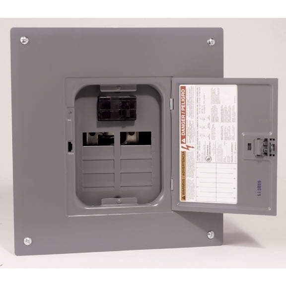 Square D - HOM816M100PC Homeline 100 Amp 8-Space 16-Circuit Indoor Main Breaker Load Center with Cover (Plug-on Neutral Ready),