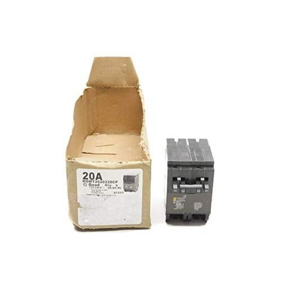 Square D Circuit Breaker HOMT2020220CP - 20 Amps, 120/240V - 5 Pack