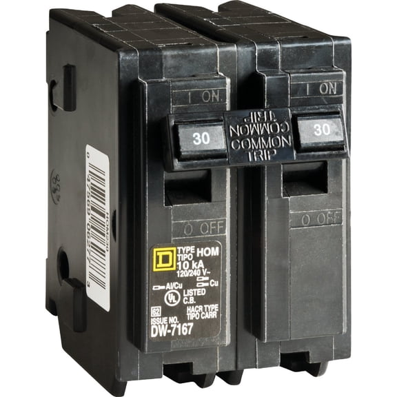 Square D HomeLine 30 amps Surge 2-Pole Circuit Breaker