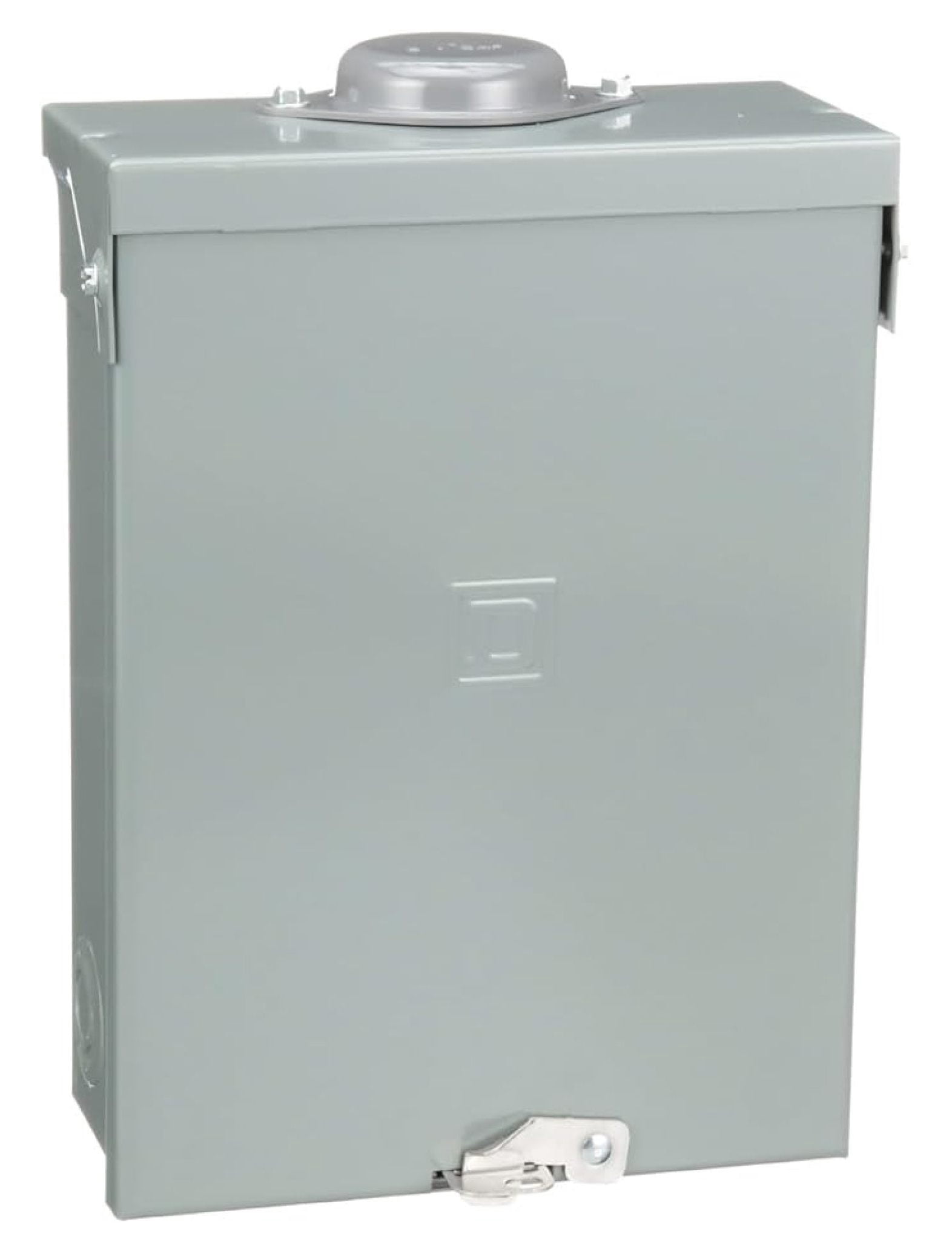 Square D by Homeline 100 Amp Outdoor Main Lug Load Center, Circuit Breaker Box, 6-Space 12-Circuit, 120/240 VAC, UL Listed, Rainproof NEMA 3R Enclosure (HOM612L100RBCP)