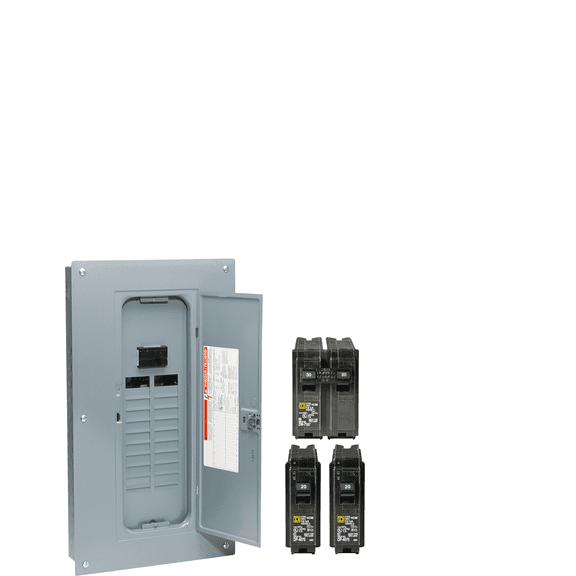 Square D Homeline Main Breaker Plug-on Neutral Load Center Remodeler Pack - Pack of 2  Indoor & Outdoor Use, NEC-Compliant