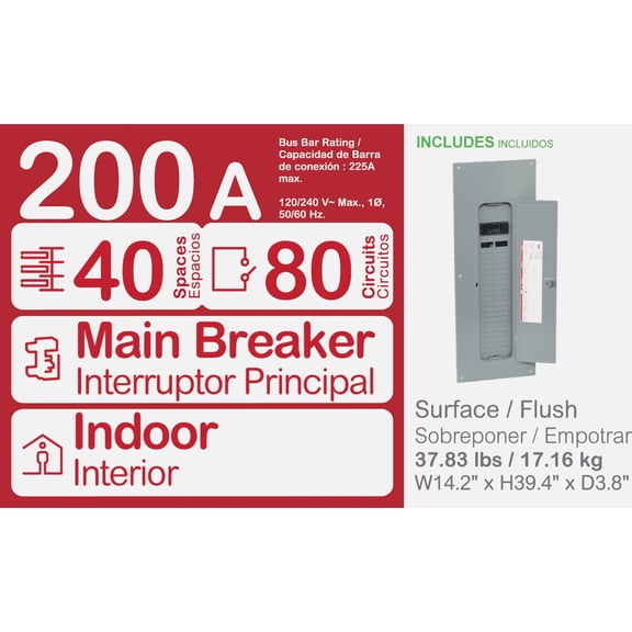 Square D Homeline Meter Breaker Panel - Pack of 4 Indoor & Outdoor Use, NEC-Compliant