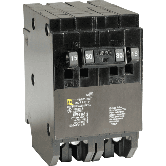 Square D Homeline Quad Tandem Circuit Breaker - Pack of 4  Indoor & Outdoor Use, NEC-Compliant