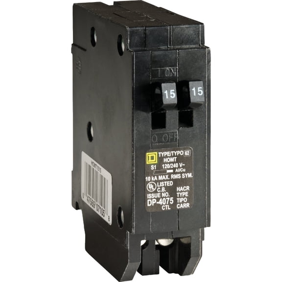 Square D Homeline Single-Pole Tandem Circuit Breaker - Pack of 4
