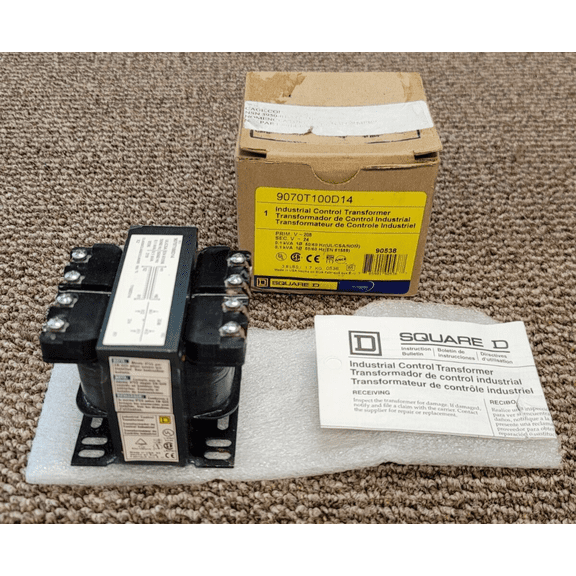 Square D Industrial Control Transformer Controller 120/208v - 24 VAC 9070T100D14