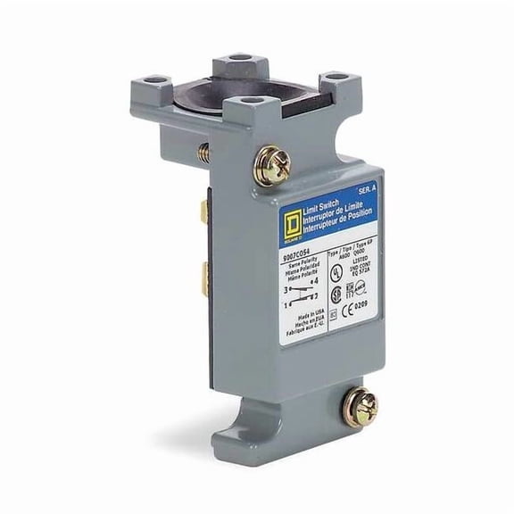 Telemecanique Sensors LimitSwitchBody,Plug-In,Zinc,2NO/2NC 9007CO68