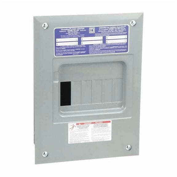Load Center, 6 Spaces, 100A Amps, 120/240V AC HOM612L100F