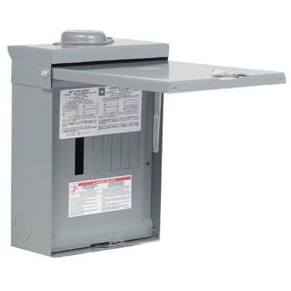 Square D Load Center, 6 Spaces, 100A Amps, 120/240V AC QO612L100RB